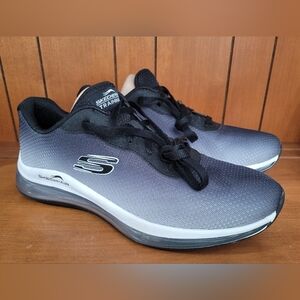 Skechers Women's Skech Air Element  Lace Up Shoes Blk/Wht Wide Size: 8